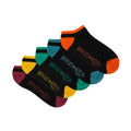 Black-Orange-Blue - Front - Bewley & Ritch Mens Culbo Trainer Socks (Pack of 5)