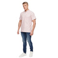 Light Pink - Close up - Bewley & Ritch Mens Balton Oxford Short-Sleeved Shirt