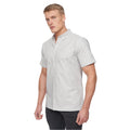 Grey - Front - Bewley & Ritch Mens Balton Oxford Short-Sleeved Shirt