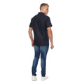 Navy - Back - Bewley & Ritch Mens Balton Oxford Short-Sleeved Shirt