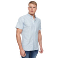 Light Blue - Front - Bewley & Ritch Mens Balton Oxford Short-Sleeved Shirt