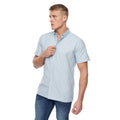 Light Blue - Side - Bewley & Ritch Mens Balton Oxford Short-Sleeved Shirt