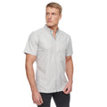 Light Grey - Front - Bewley & Ritch Mens Balton Oxford Short-Sleeved Shirt
