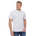 White-Navy - Front - Bewley & Ritch Mens Haltom Short-Sleeved Shirt