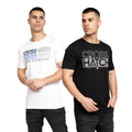 Black-White - Front - Crosshatch Mens Arnio T-Shirt (Pack of 2)