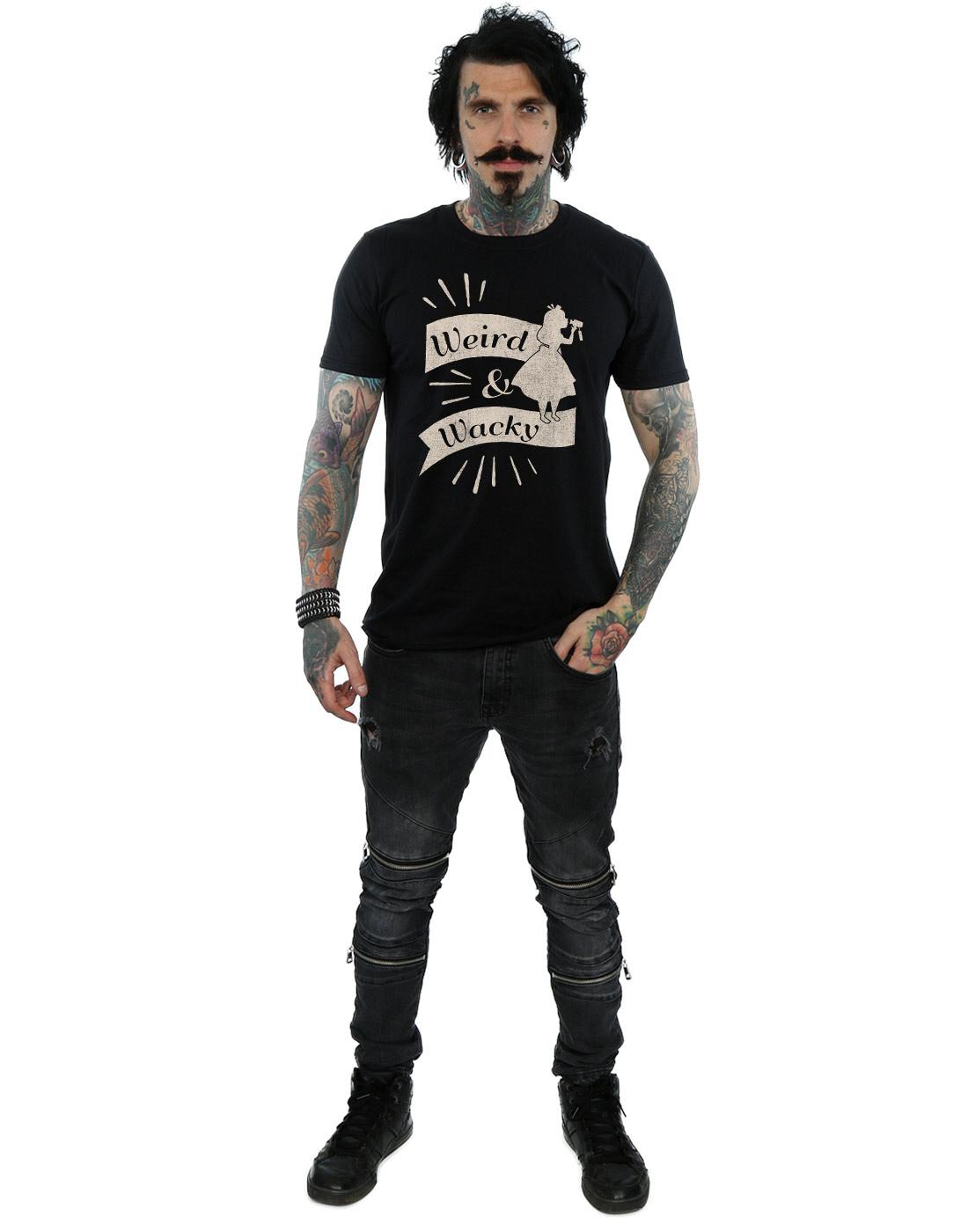 Black - Lifestyle - Disney Mens Alice In Wonderland Weird And Wacky T-Shirt