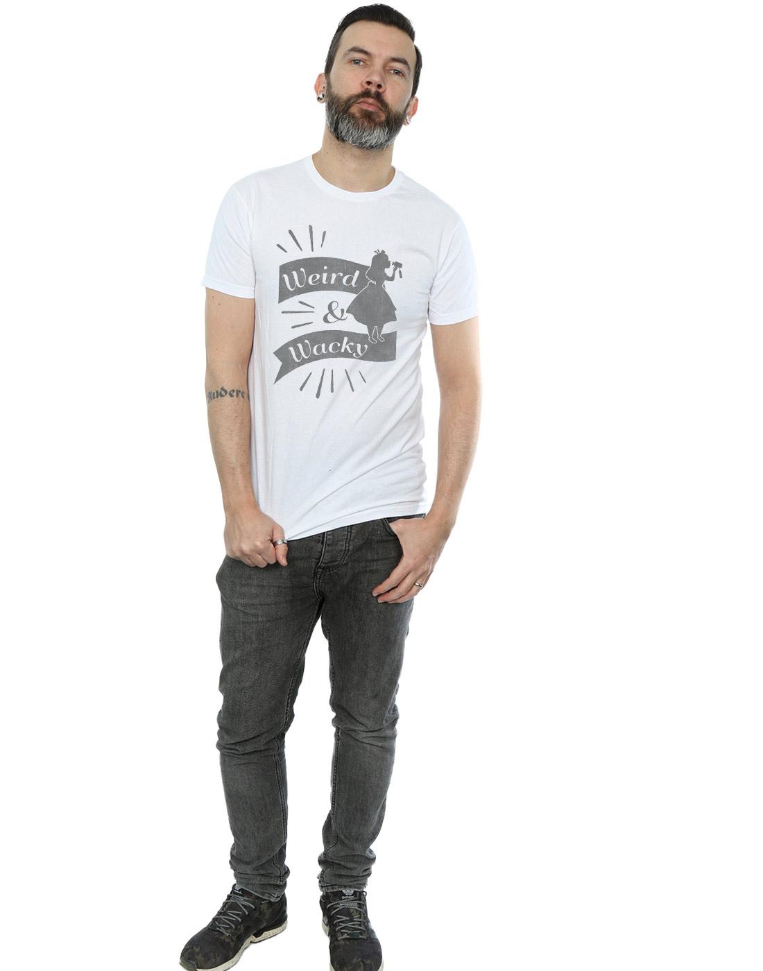 White - Lifestyle - Disney Mens Alice In Wonderland Weird And Wacky T-Shirt