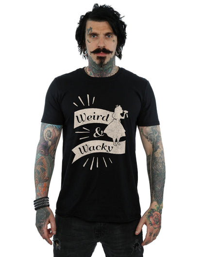 Black - Back - Disney Mens Alice In Wonderland Weird And Wacky T-Shirt
