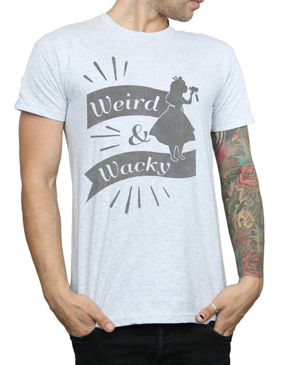 Sports Grey - Side - Disney Mens Alice In Wonderland Weird And Wacky T-Shirt