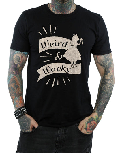 Black - Side - Disney Mens Alice In Wonderland Weird And Wacky T-Shirt