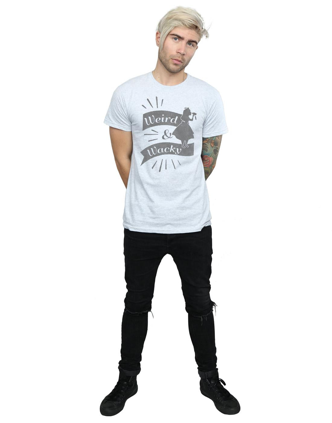 Sports Grey - Lifestyle - Disney Mens Alice In Wonderland Weird And Wacky T-Shirt