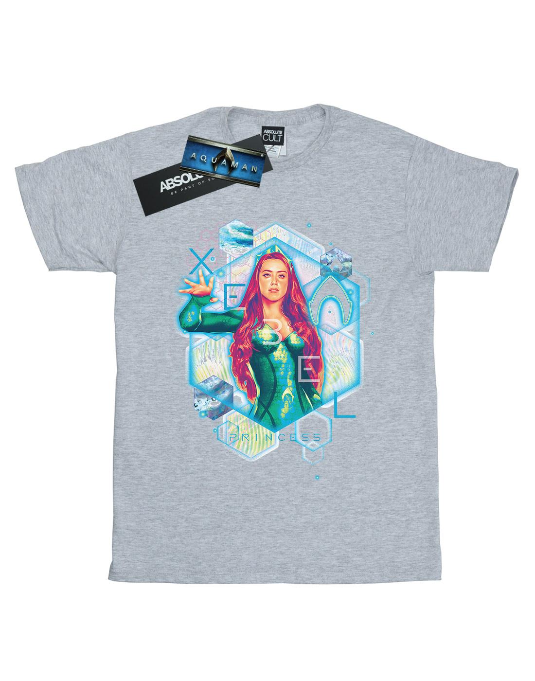 Sports Grey - Front - DC Comics Womens-Ladies Aquaman Mera Geometric Cotton Boyfriend T-Shirt