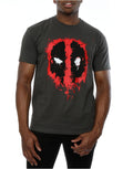 Light Graphite - Side - Deadpool Mens Splat Face Cotton T-Shirt