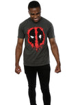 Light Graphite - Lifestyle - Deadpool Mens Splat Face Cotton T-Shirt