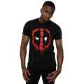 Black - Back - Deadpool Mens Splat Face Cotton T-Shirt