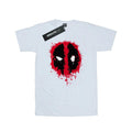 White - Front - Deadpool Mens Splat Face Cotton T-Shirt