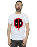 White - Back - Deadpool Mens Splat Face Cotton T-Shirt