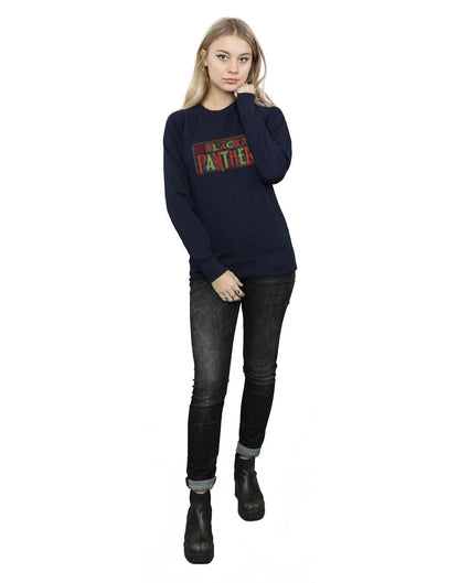 Navy Blue - Lifestyle - Marvel Womens-Ladies Black Panther Tribal Logo Sweatshirt