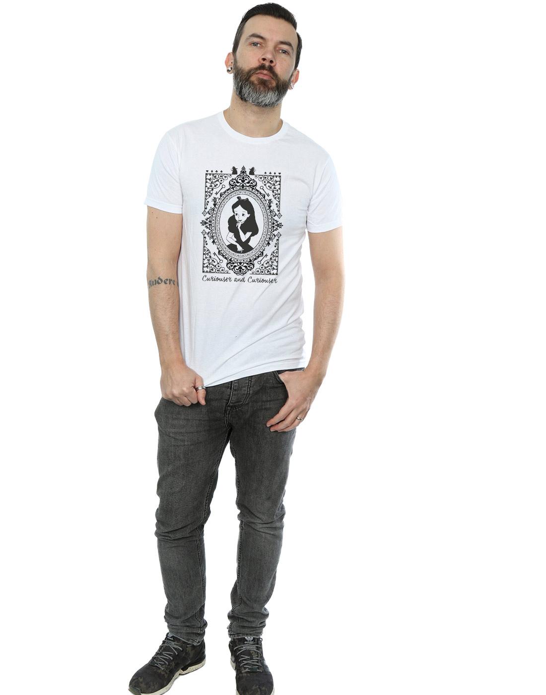 White - Lifestyle - Disney Mens Alice In Wonderland Frame T-Shirt