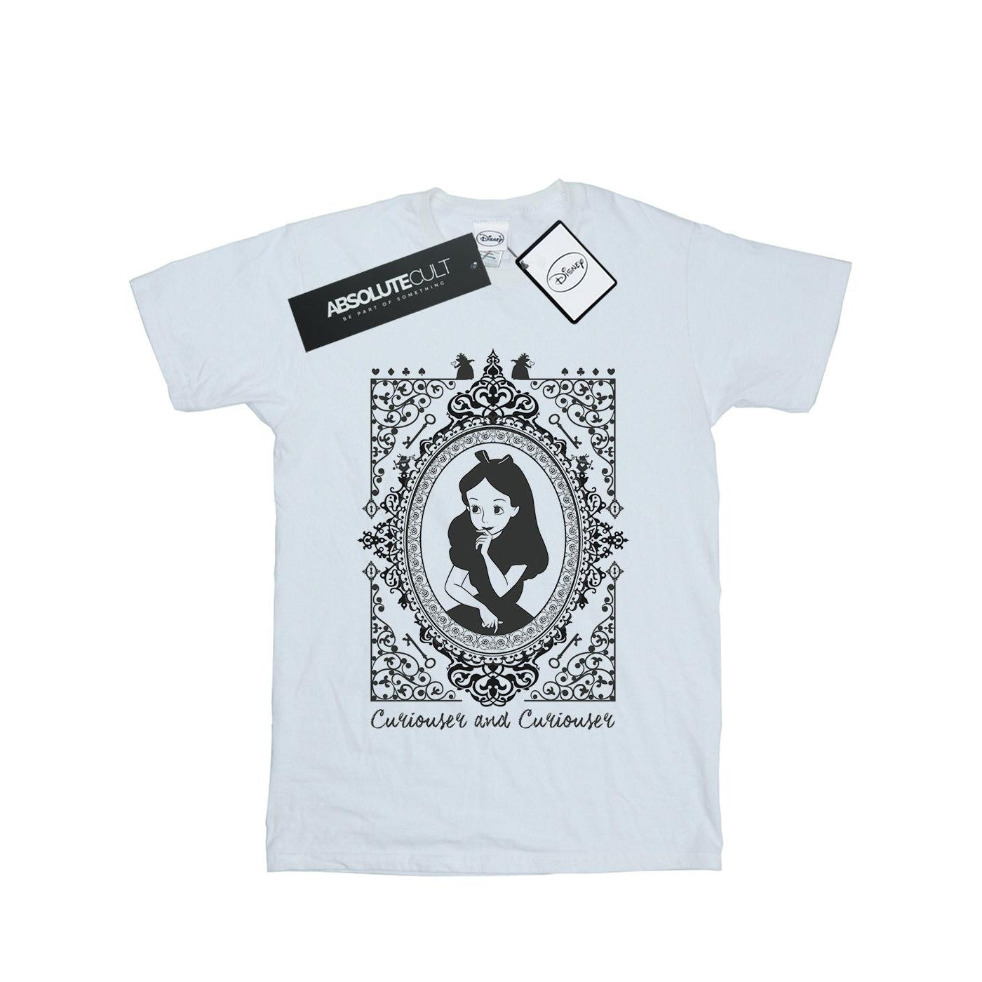 White - Front - Disney Mens Alice In Wonderland Frame T-Shirt
