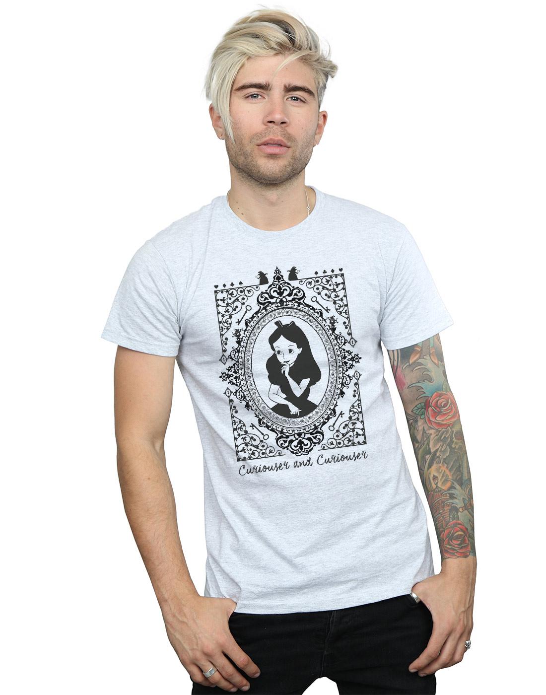 Sports Grey - Back - Disney Mens Alice In Wonderland Frame T-Shirt