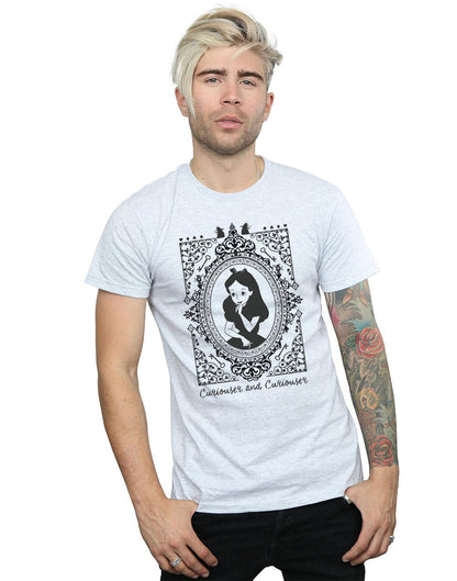 Sports Grey - Back - Disney Mens Alice In Wonderland Frame T-Shirt