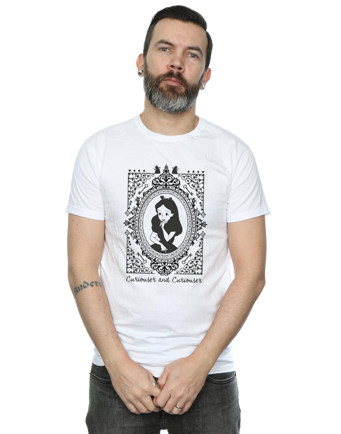 White - Back - Disney Mens Alice In Wonderland Frame T-Shirt