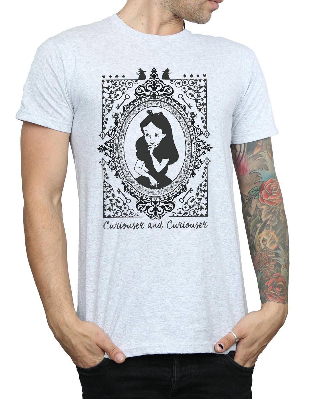Sports Grey - Side - Disney Mens Alice In Wonderland Frame T-Shirt