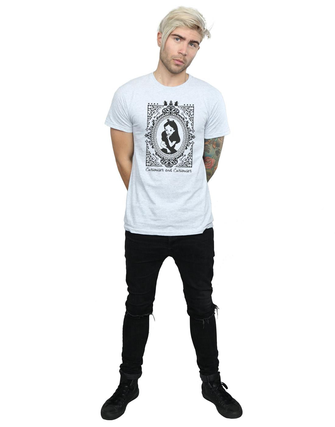 Sports Grey - Lifestyle - Disney Mens Alice In Wonderland Frame T-Shirt