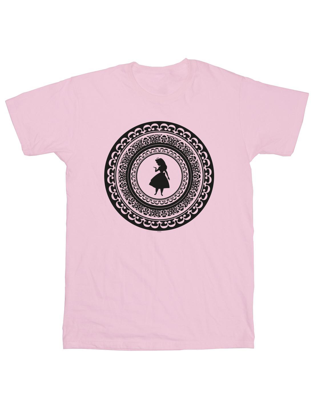 Baby Pink - Front - Disney Mens Alice In Wonderland Circle T-Shirt
