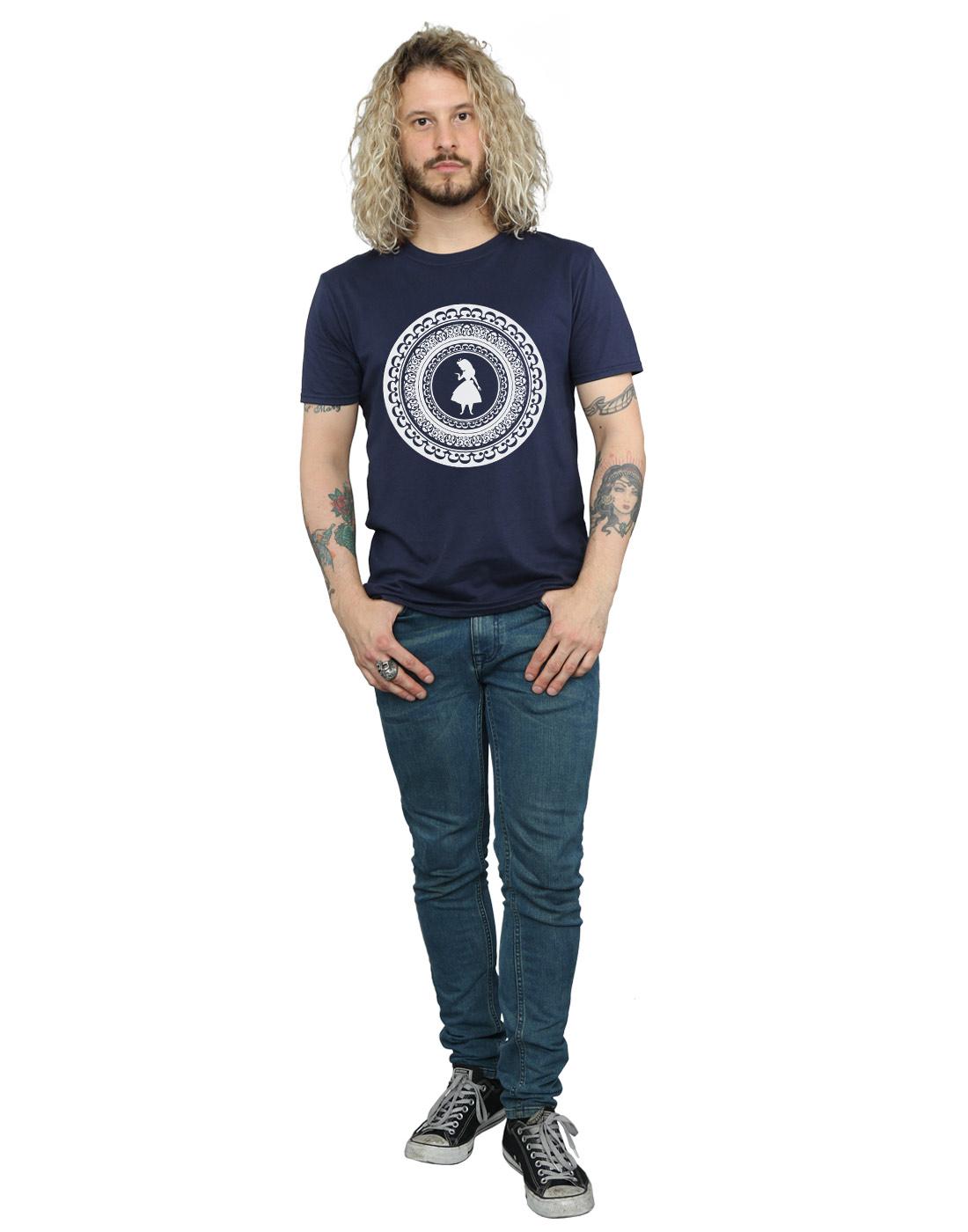 Navy Blue - Lifestyle - Disney Mens Alice In Wonderland Circle T-Shirt