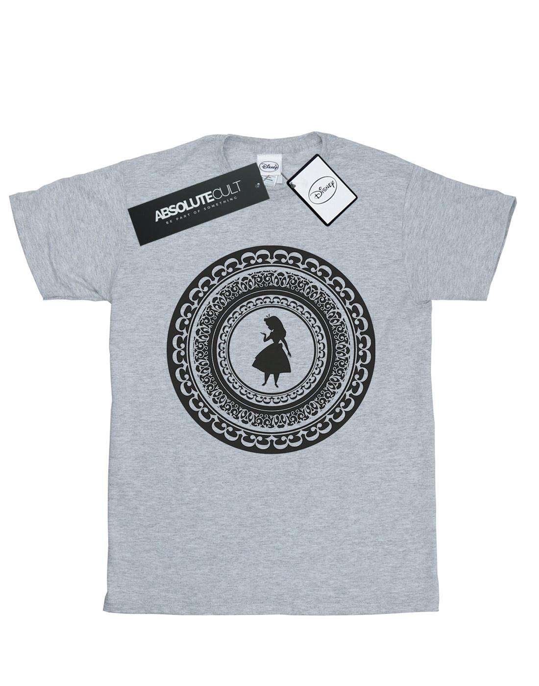 Sports Grey - Front - Disney Mens Alice In Wonderland Circle T-Shirt