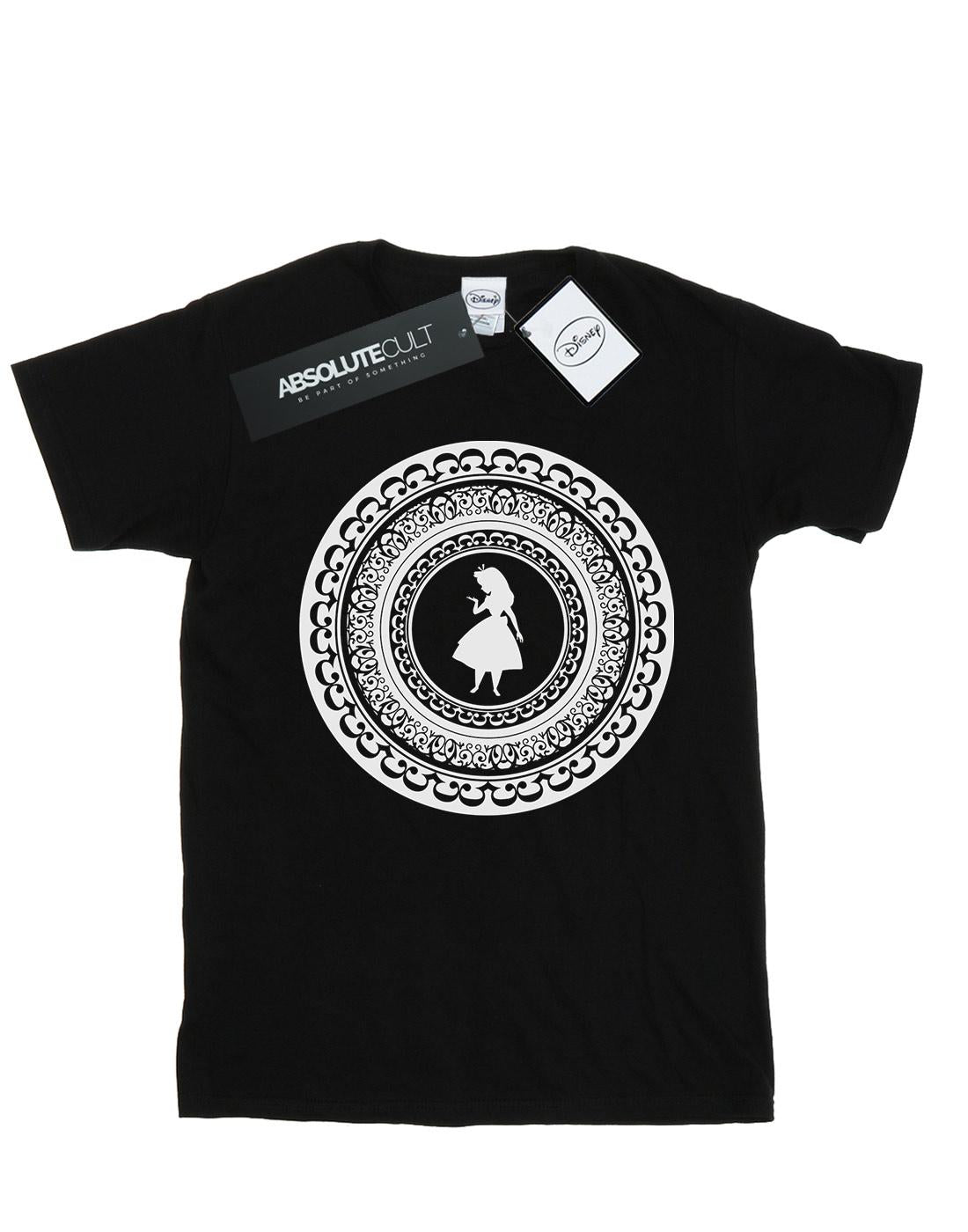 Black - Front - Disney Mens Alice In Wonderland Circle T-Shirt