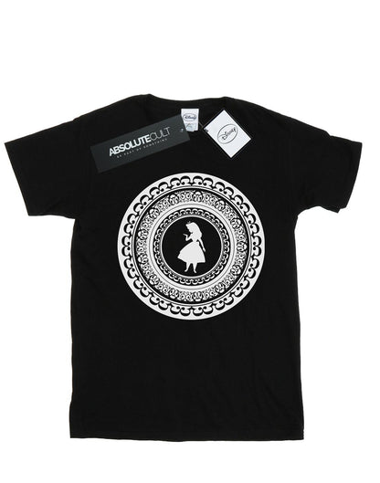 Black - Front - Disney Mens Alice In Wonderland Circle T-Shirt