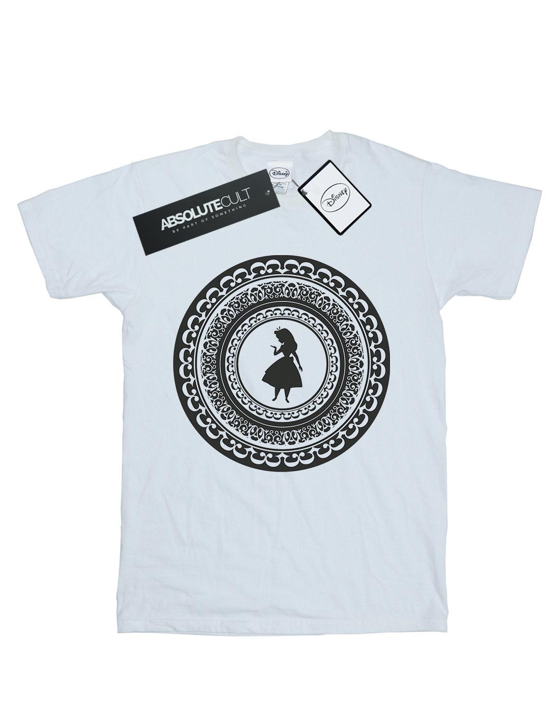 White - Front - Disney Mens Alice In Wonderland Circle T-Shirt