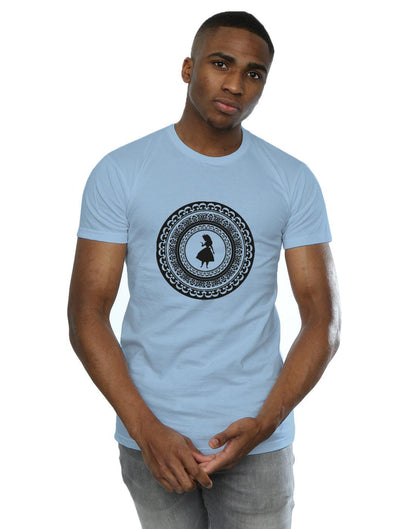 Baby Blue - Front - Disney Mens Alice In Wonderland Circle T-Shirt