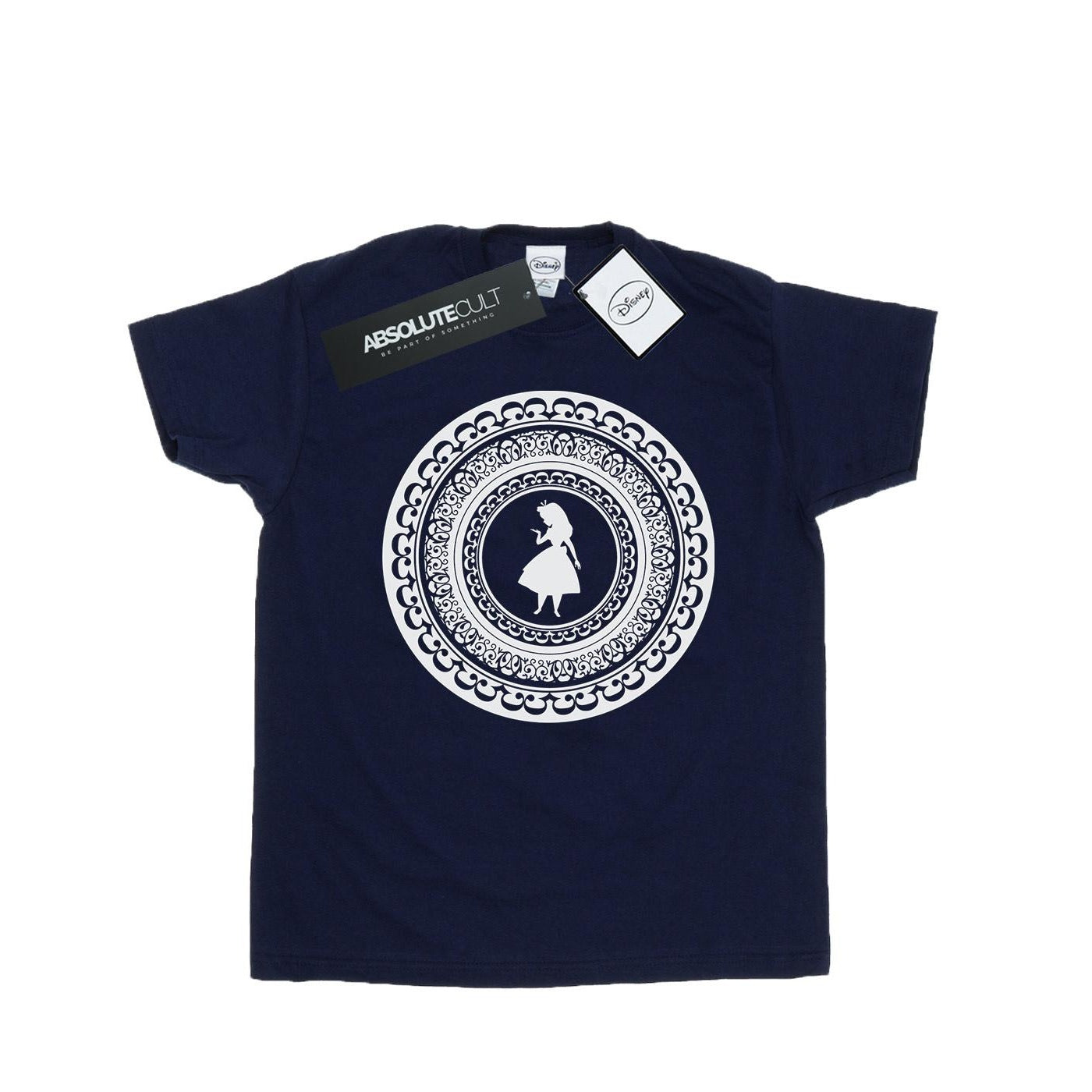 Navy Blue - Front - Disney Mens Alice In Wonderland Circle T-Shirt