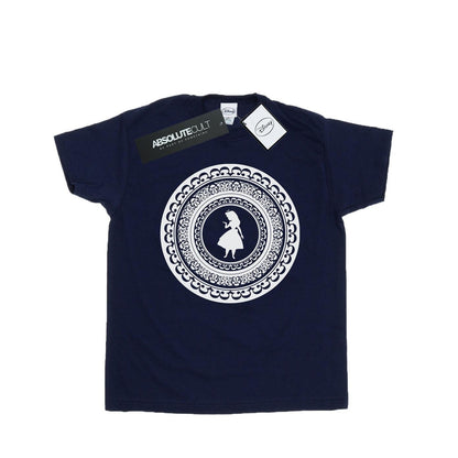 Navy Blue - Front - Disney Mens Alice In Wonderland Circle T-Shirt