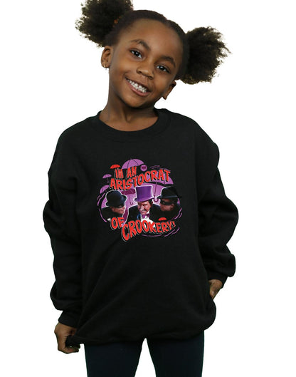 Black - Back - DC Comics Girls Batman TV Series The Penguin Aristocrat Sweatshirt