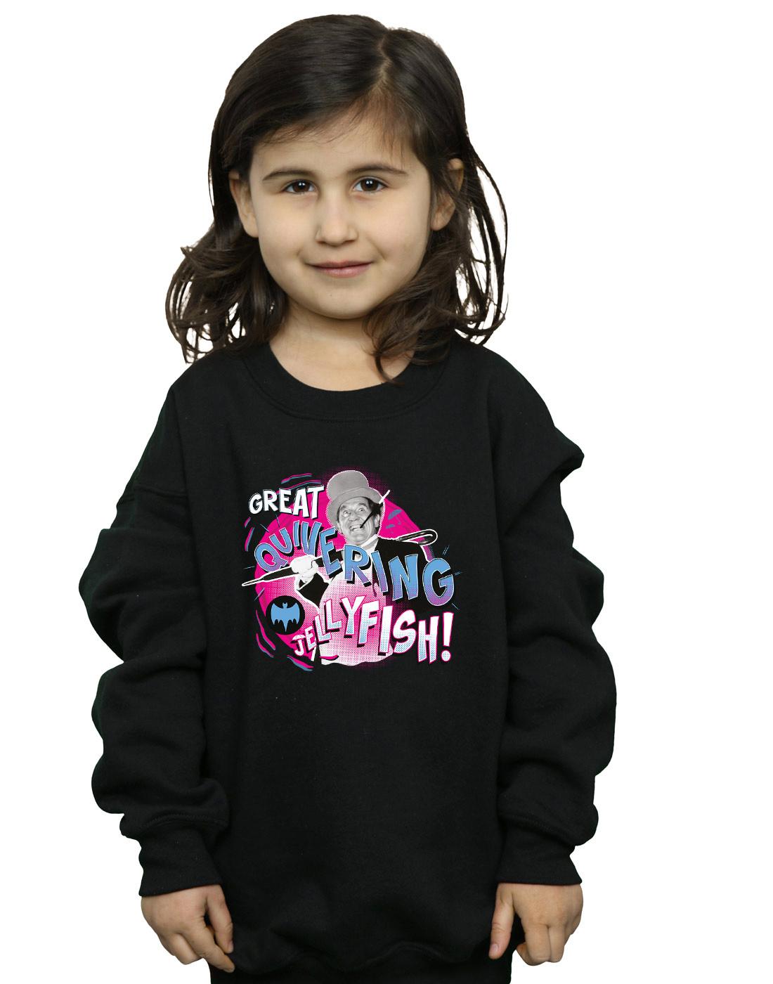 Black - Back - DC Comics Girls Batman TV Series The Penguin Jellyfish Sweatshirt