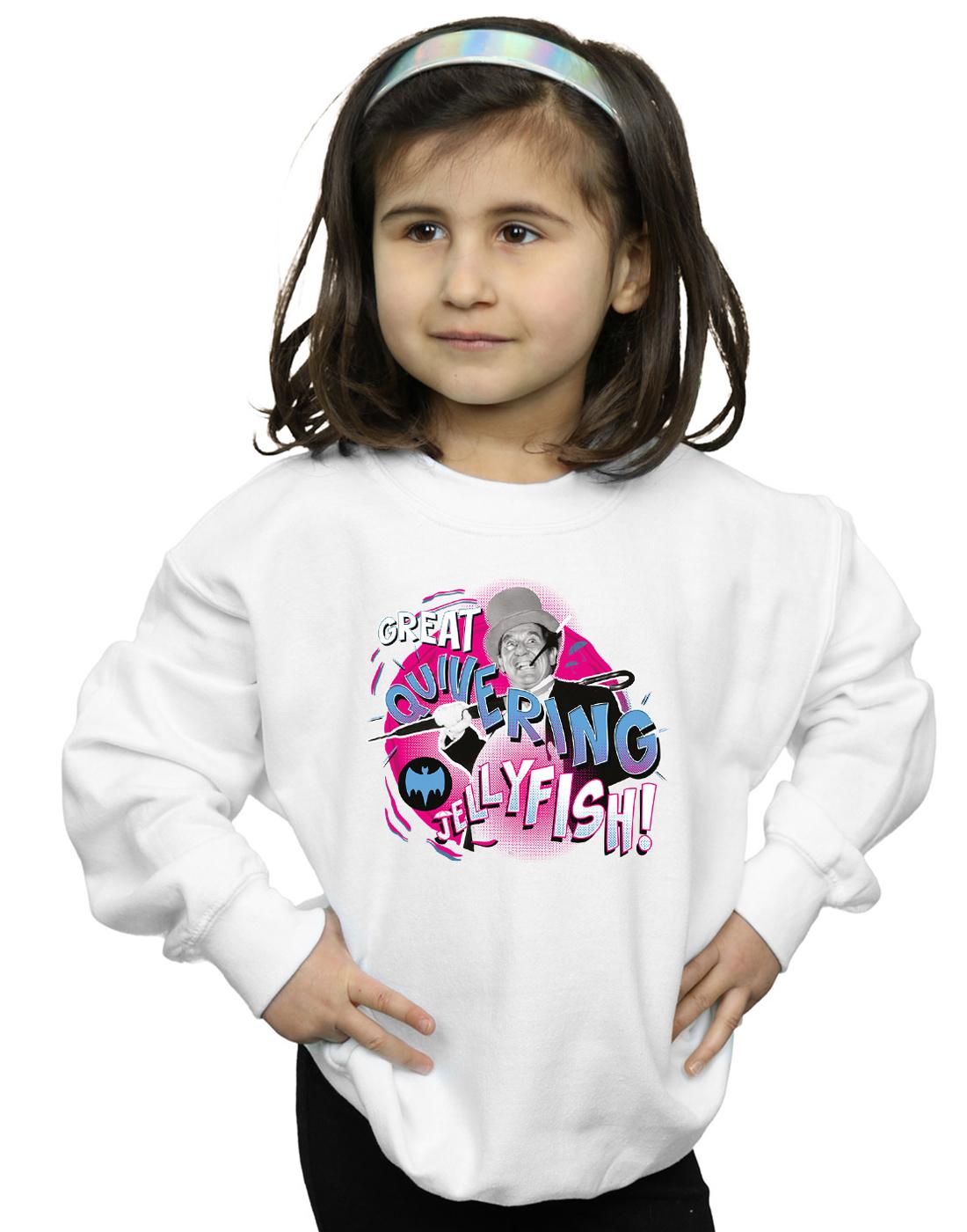 White - Back - DC Comics Girls Batman TV Series The Penguin Jellyfish Sweatshirt
