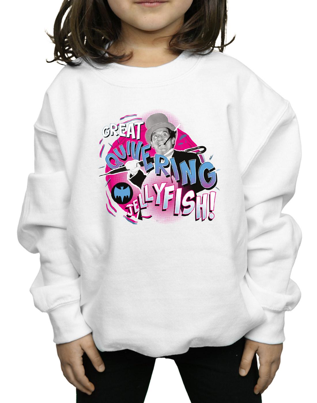 White - Side - DC Comics Girls Batman TV Series The Penguin Jellyfish Sweatshirt