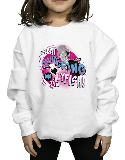 White - Side - DC Comics Girls Batman TV Series The Penguin Jellyfish Sweatshirt