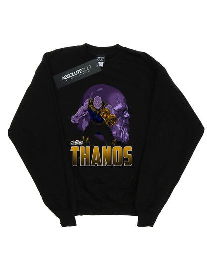 Black - Front - Marvel Mens Avengers Infinity War Thanos Character Cotton Sweatshirt