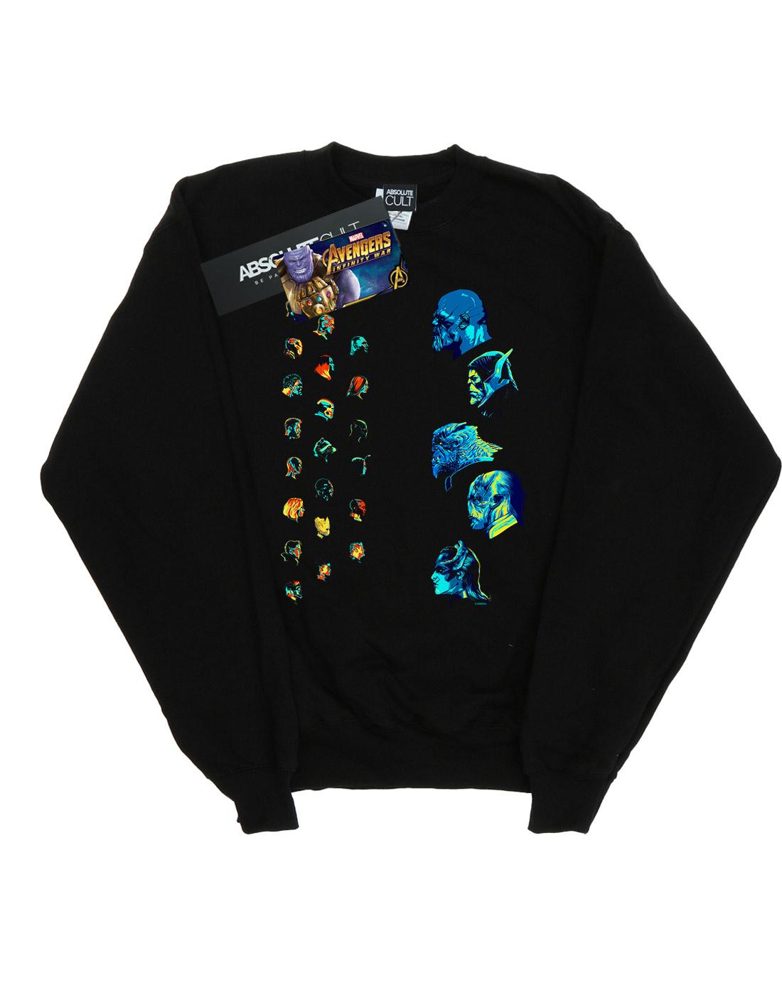 Black - Front - Marvel Mens Avengers Infinity War Galactic Assembly Cotton Sweatshirt