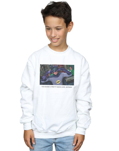 White - Back - DC Comics Boys Batman TV Series Mean Cape Sweatshirt