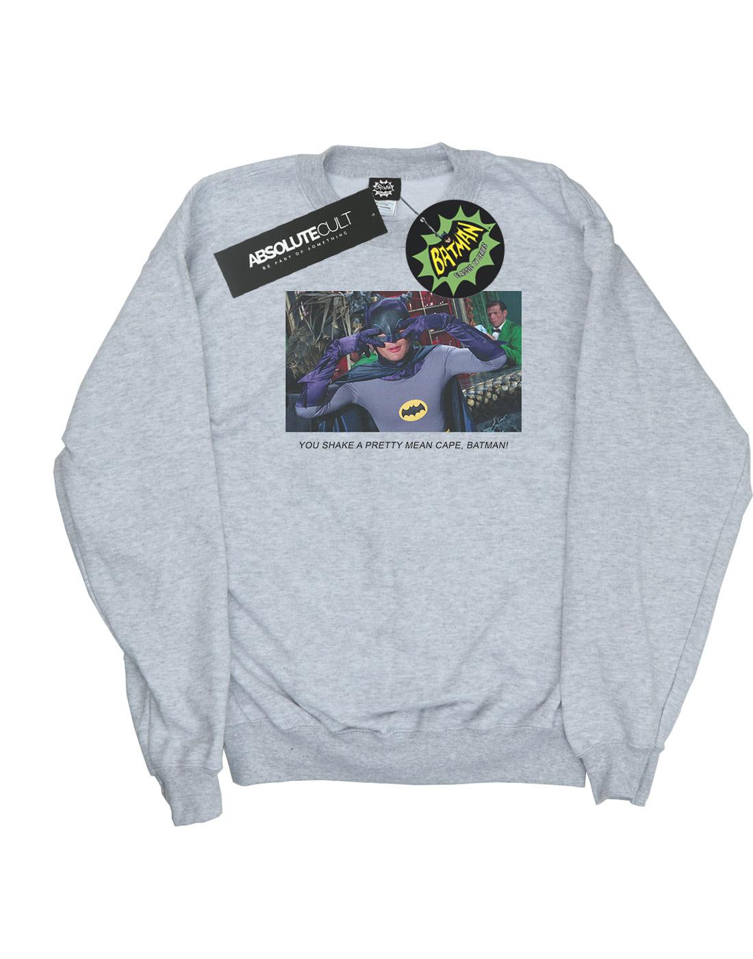 Sports Grey - Front - DC Comics Boys Batman TV Series Mean Cape Sweatshirt