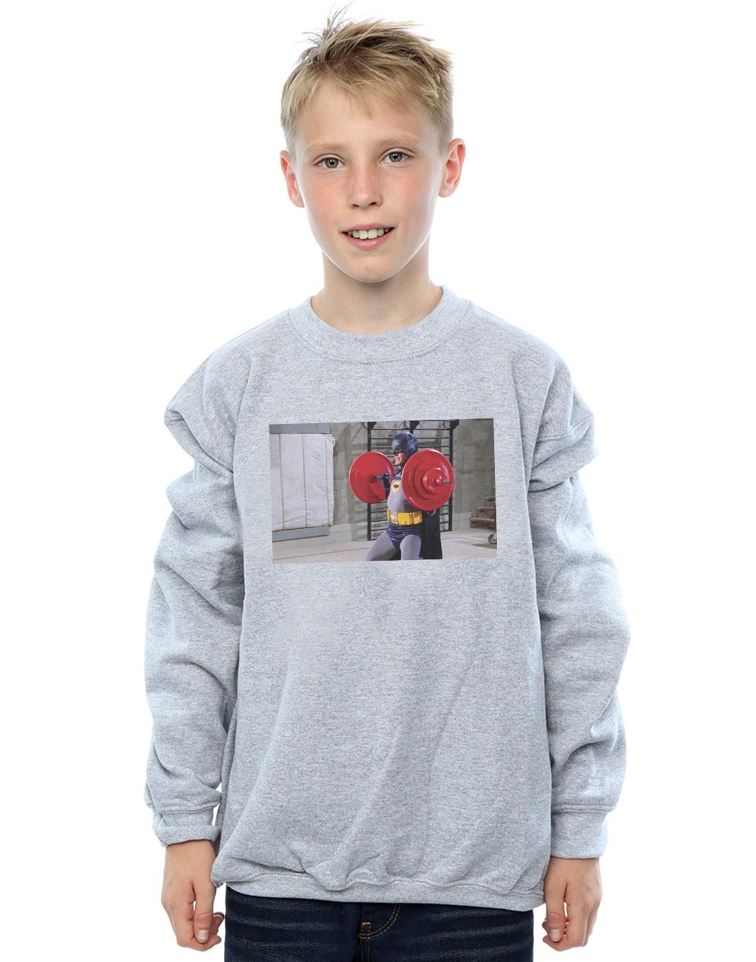 Sports Grey - Back - DC Comics Boys Batman TV Series Bat Gains Sweatshirt