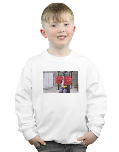 White - Back - DC Comics Boys Batman TV Series Bat Gains Sweatshirt