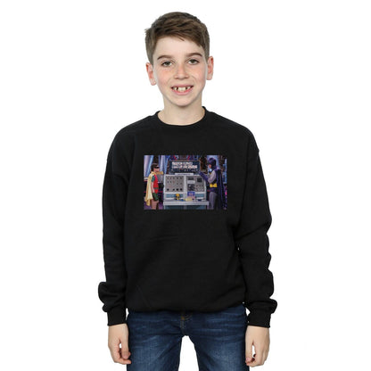 Black - Back - DC Comics Boys Batman TV Series Batcomputer Sweatshirt